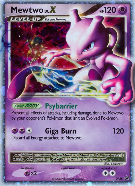 mew lv x|mewtwo lv x dp promo.